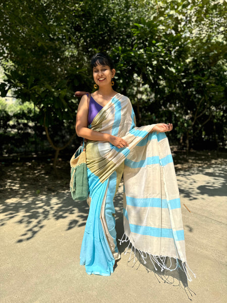 Handloom woven cotton saree