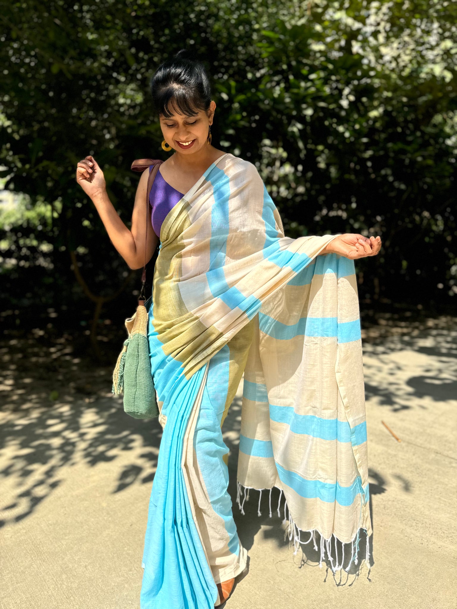 Handloom woven cotton saree