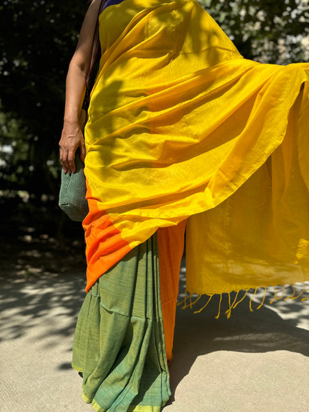 Handloom woven cotton saree