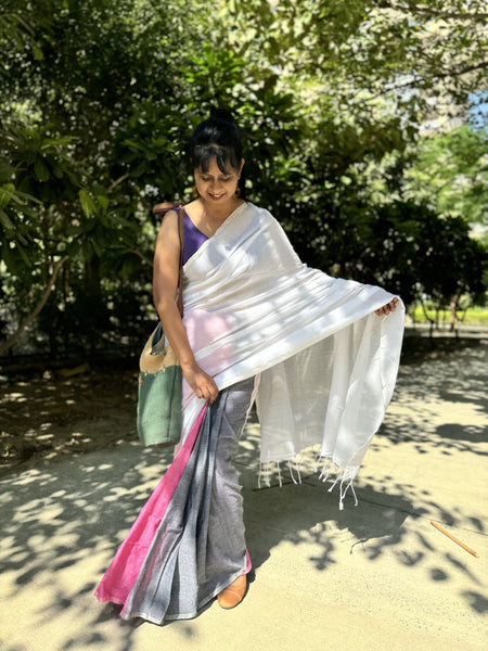 Handloom woven cotton saree