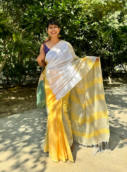 Handloom woven cotton saree