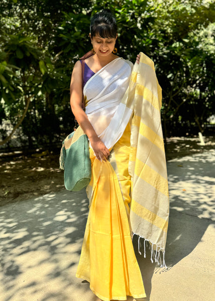 Handloom woven cotton saree