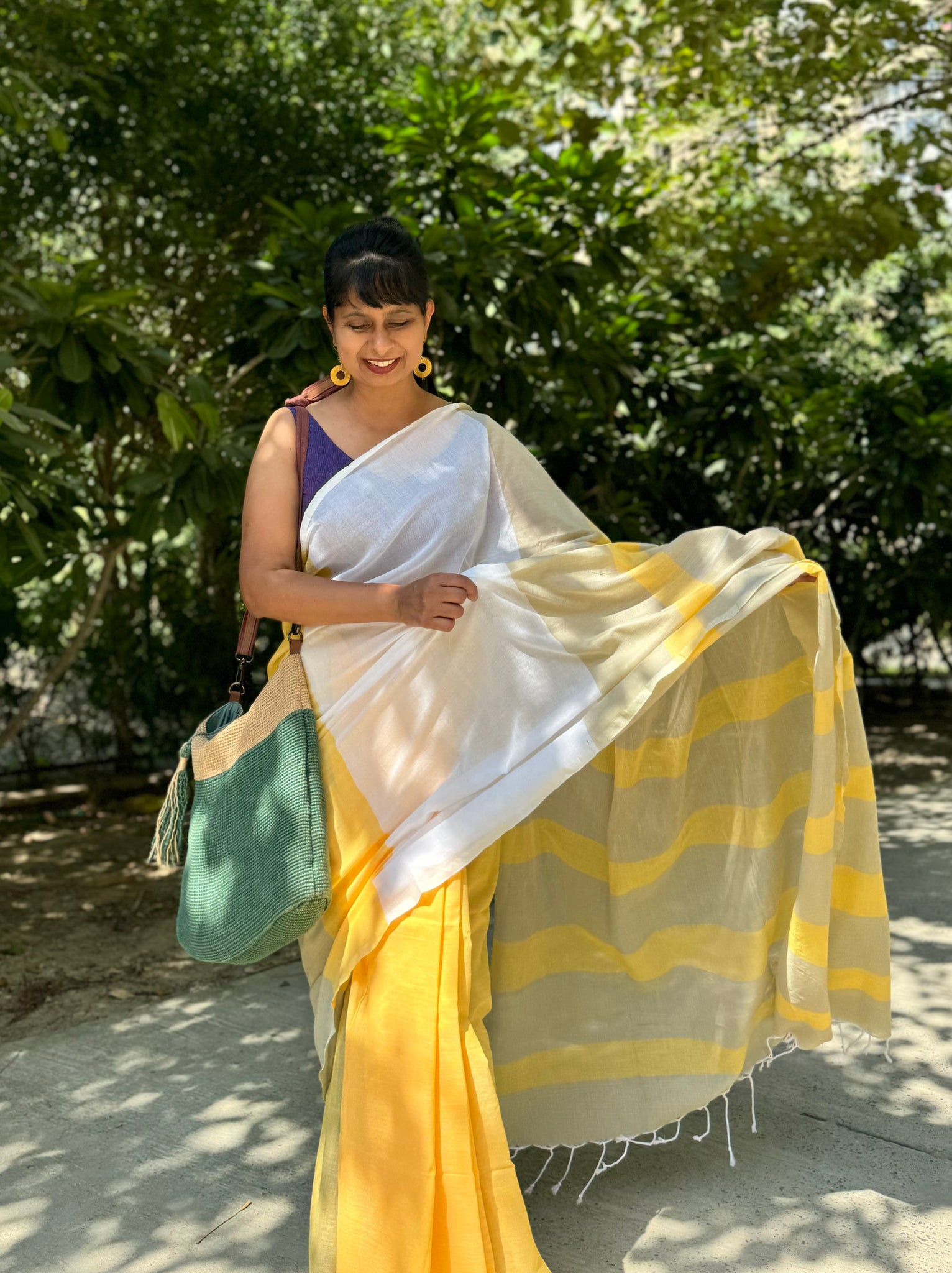 Handloom woven cotton saree