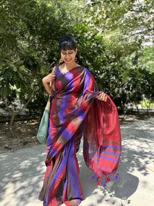 Handloom woven cotton saree