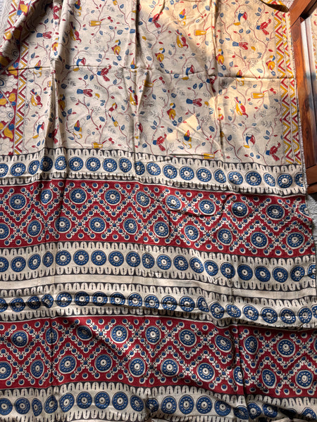 Kalamkari - Printed Bangalore Silk Saree