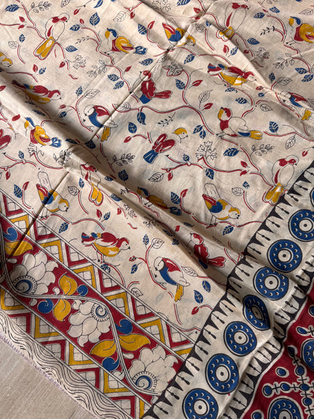 Kalamkari - Printed Bangalore Silk Saree