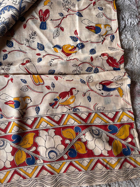 Kalamkari - Printed Bangalore Silk Saree