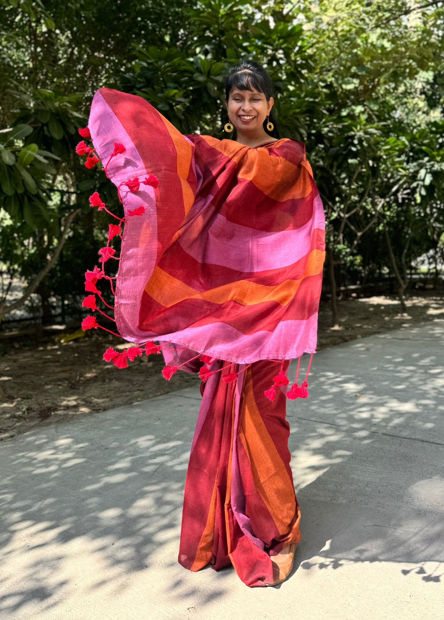 Handloom woven cotton saree