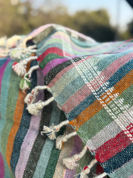 DESI WOOL (sheep wool) NATURAL DYED HAND WOVEN BHUJODI SHAWL