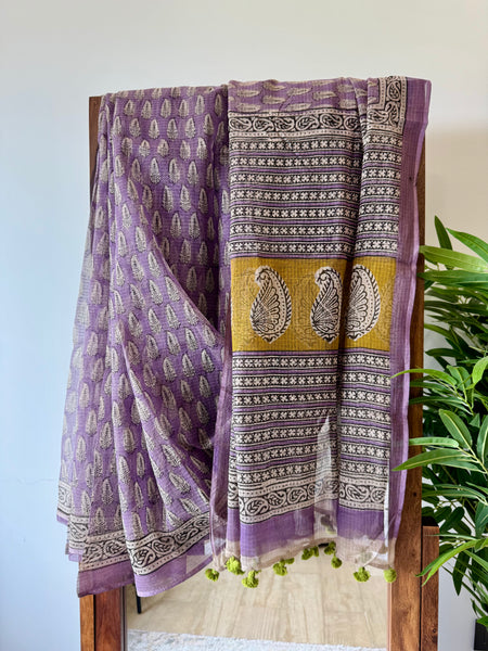 lavendar Mist - kota Doria Saree