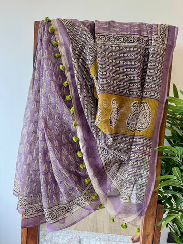 lavendar Mist - kota Doria Saree