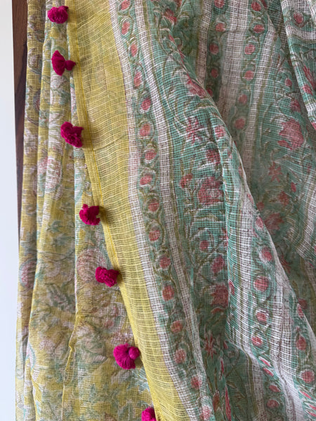 Forest Bloom - kota Doria Saree