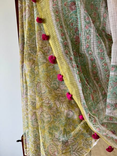 Forest Bloom - kota Doria Saree