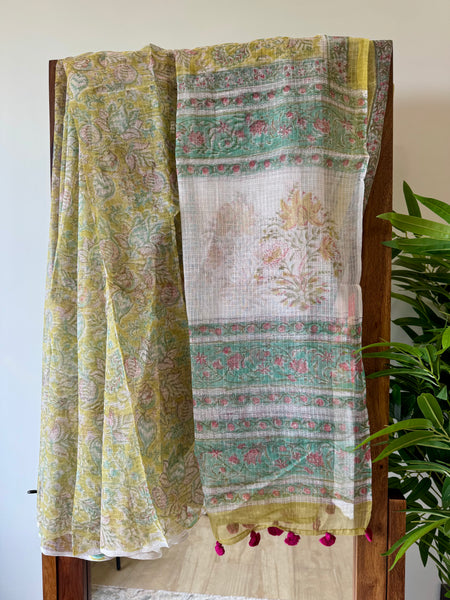 Forest Bloom - kota Doria Saree