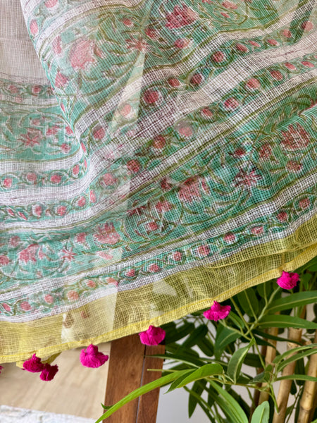 Forest Bloom - kota Doria Saree