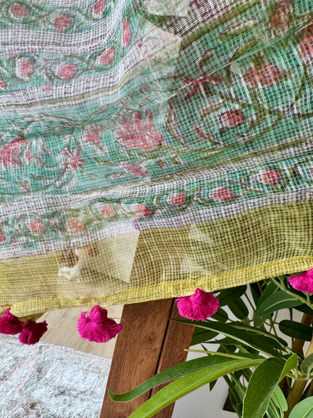 Forest Bloom - kota Doria Saree