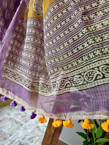 Orchid Glow - kota Doria Saree