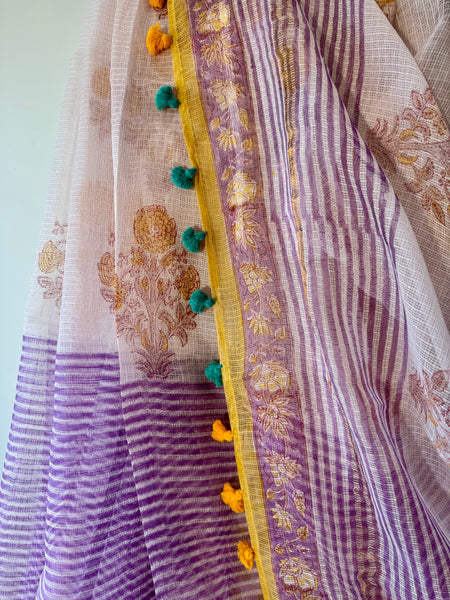 Violet frost - kota Doria Saree