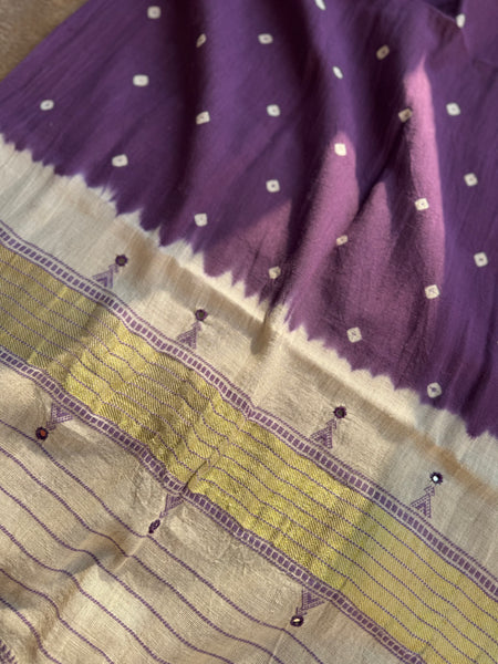 Viraasat - Bhujodi handwoven organic kala cotton stole