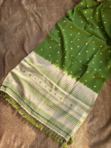 Viraasat - Bhujodi handwoven organic kala cotton stole