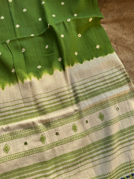 Viraasat - Bhujodi handwoven organic kala cotton stole