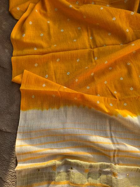 Viraasat - Bhujodi handwoven organic kala cotton stole