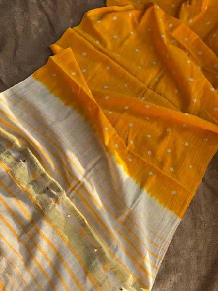 Viraasat - Bhujodi handwoven organic kala cotton stole