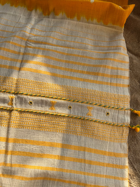 Viraasat - Bhujodi handwoven organic kala cotton stole