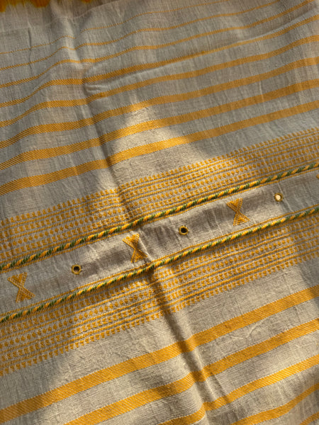Viraasat - Bhujodi handwoven organic kala cotton stole