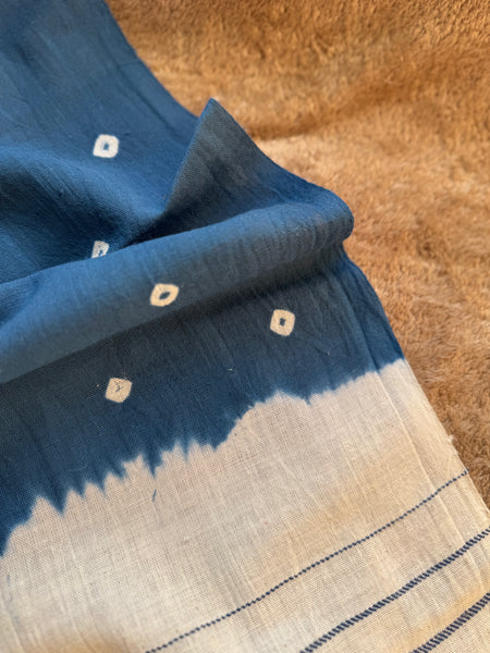 Viraasat - Bhujodi handwoven organic kala cotton stole