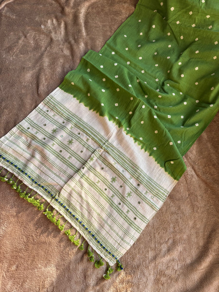 Viraasat - Bhujodi handwoven organic kala cotton stole