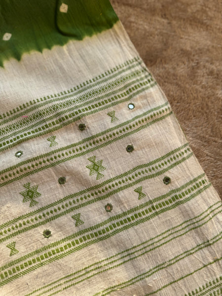 Viraasat - Bhujodi handwoven organic kala cotton stole