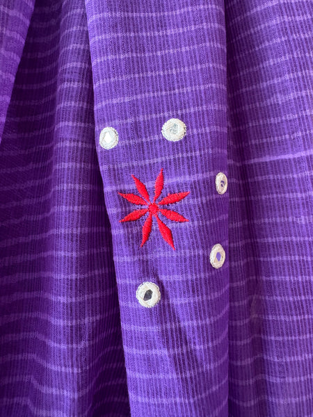 रंगमंच - Embroidered Pallu Kota Saree- Purple