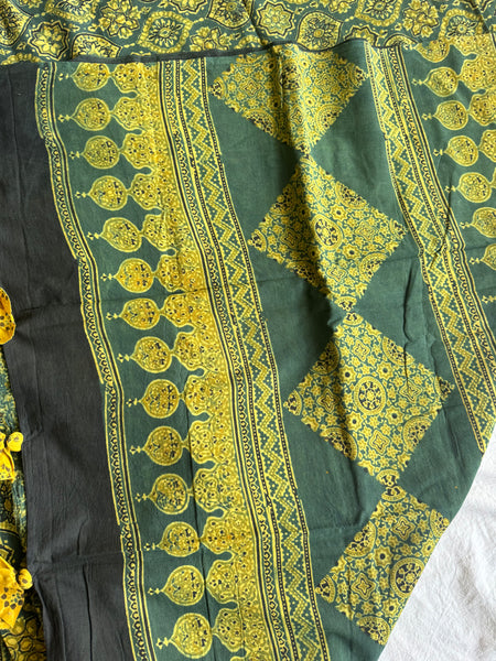 SANJANA - vegetable dyed Ajrakh cotton saree