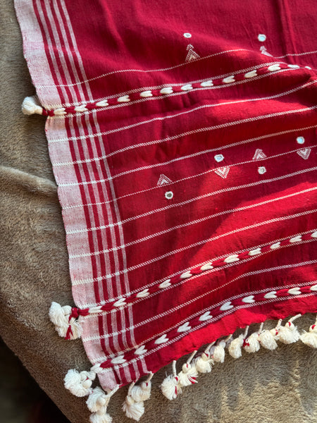 Viraasat - Bhujodi handwoven organic kala cotton stole