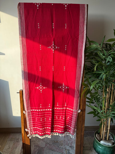 Viraasat - Bhujodi handwoven organic kala cotton stole
