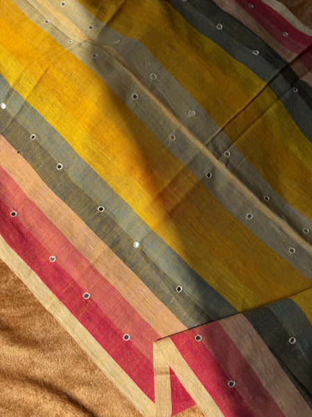 Viraasat - Bhujodi handwoven organic kala cotton stole