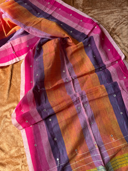 Viraasat - Bhujodi handwoven organic kala cotton stole
