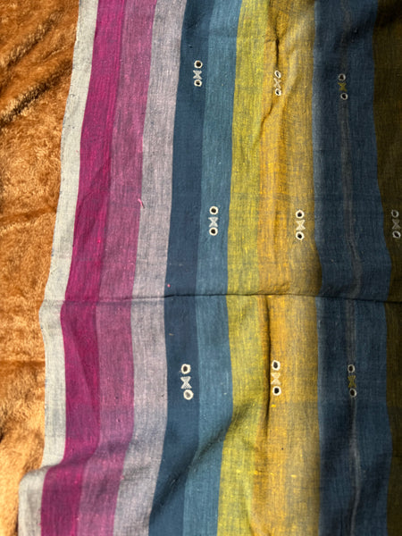 Viraasat - Bhujodi handwoven organic kala cotton stole