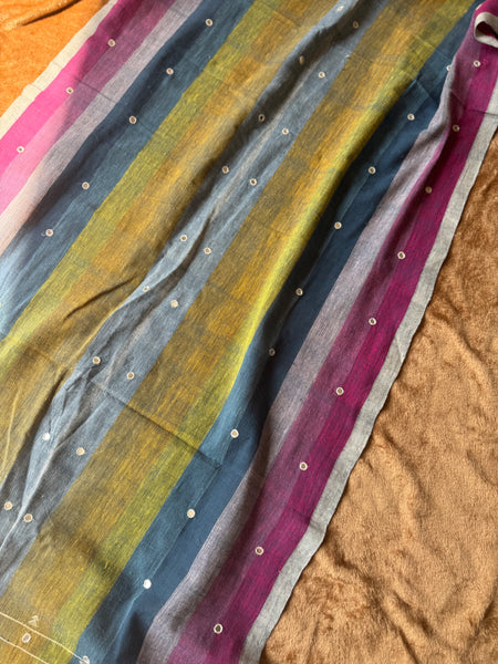 Viraasat - Bhujodi handwoven organic kala cotton stole
