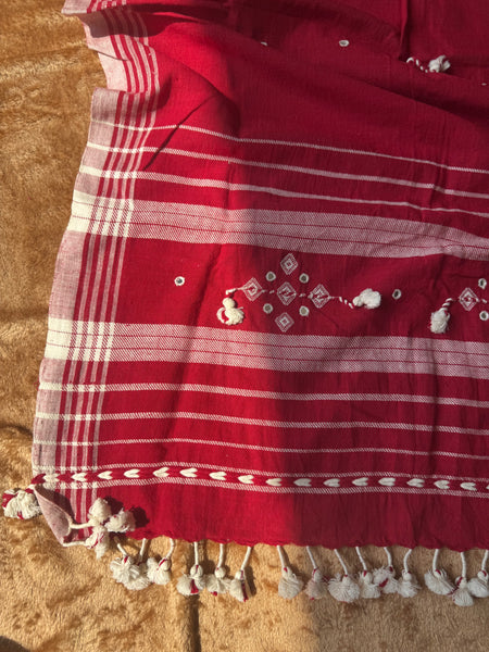 Viraasat - Bhujodi handwoven organic kala cotton stole