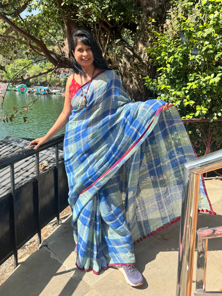 Urban Tana - Handwoven Linen Saree