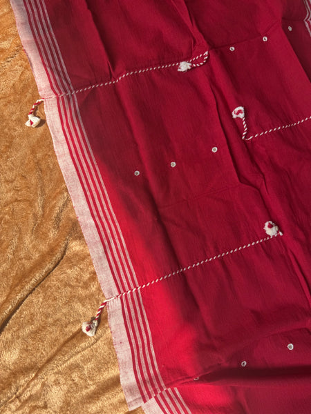Viraasat - Bhujodi handwoven organic kala cotton stole
