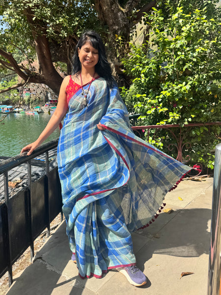 Urban Tana - Handwoven Linen Saree