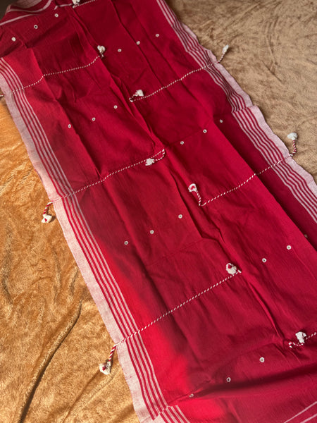 Viraasat - Bhujodi handwoven organic kala cotton stole