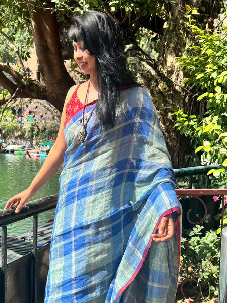 Urban Tana - Handwoven Linen Saree