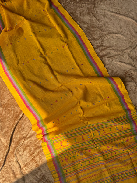 Viraasat - Bhujodi handwoven organic kala cotton stole