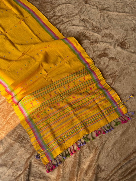 Viraasat - Bhujodi handwoven organic kala cotton stole
