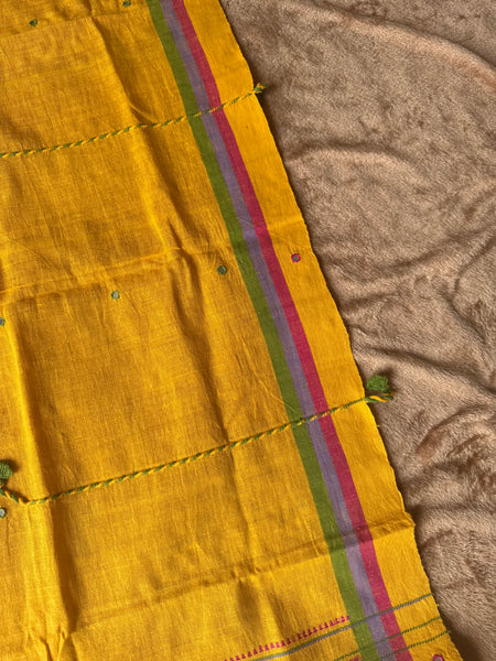 Viraasat - Bhujodi handwoven organic kala cotton stole