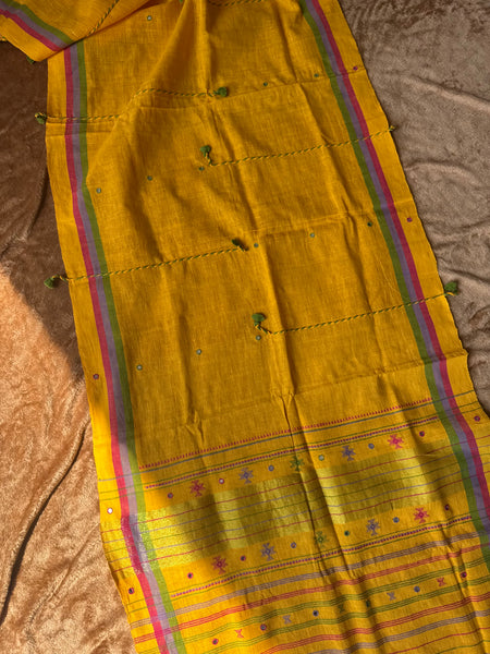 Viraasat - Bhujodi handwoven organic kala cotton stole